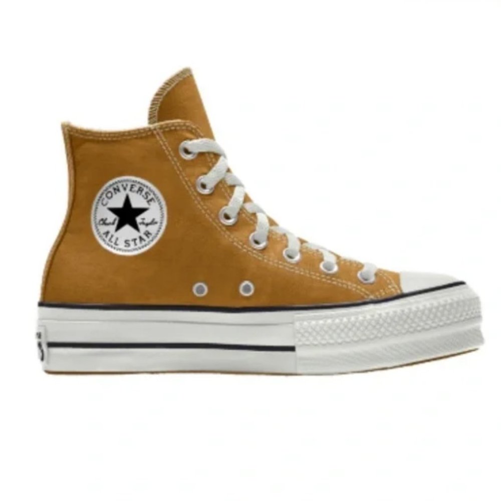 Converse Chuck Taylor Custom Platform High Tops Wheat Womens 6.5